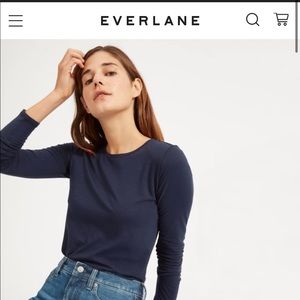Everlane Pima Stretch Long-Sleeve